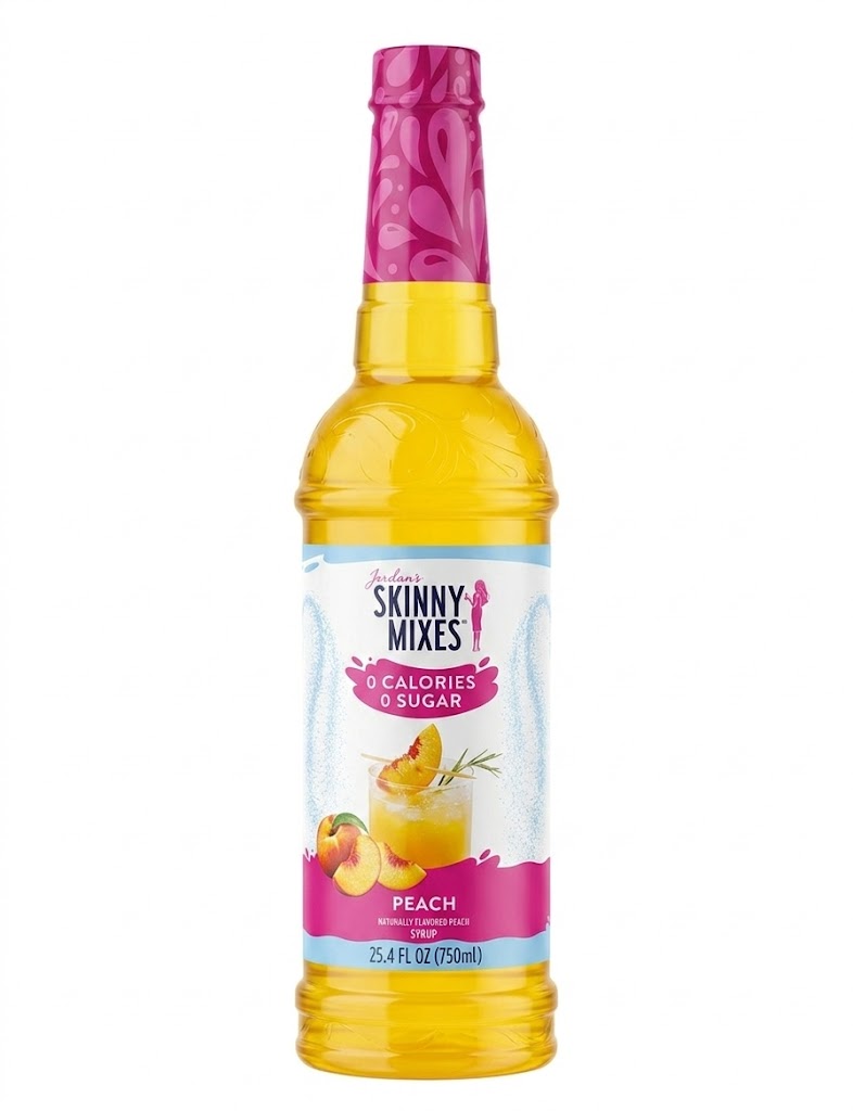 Jordan's Skinny Mixes Peach Syrup in a  bottle