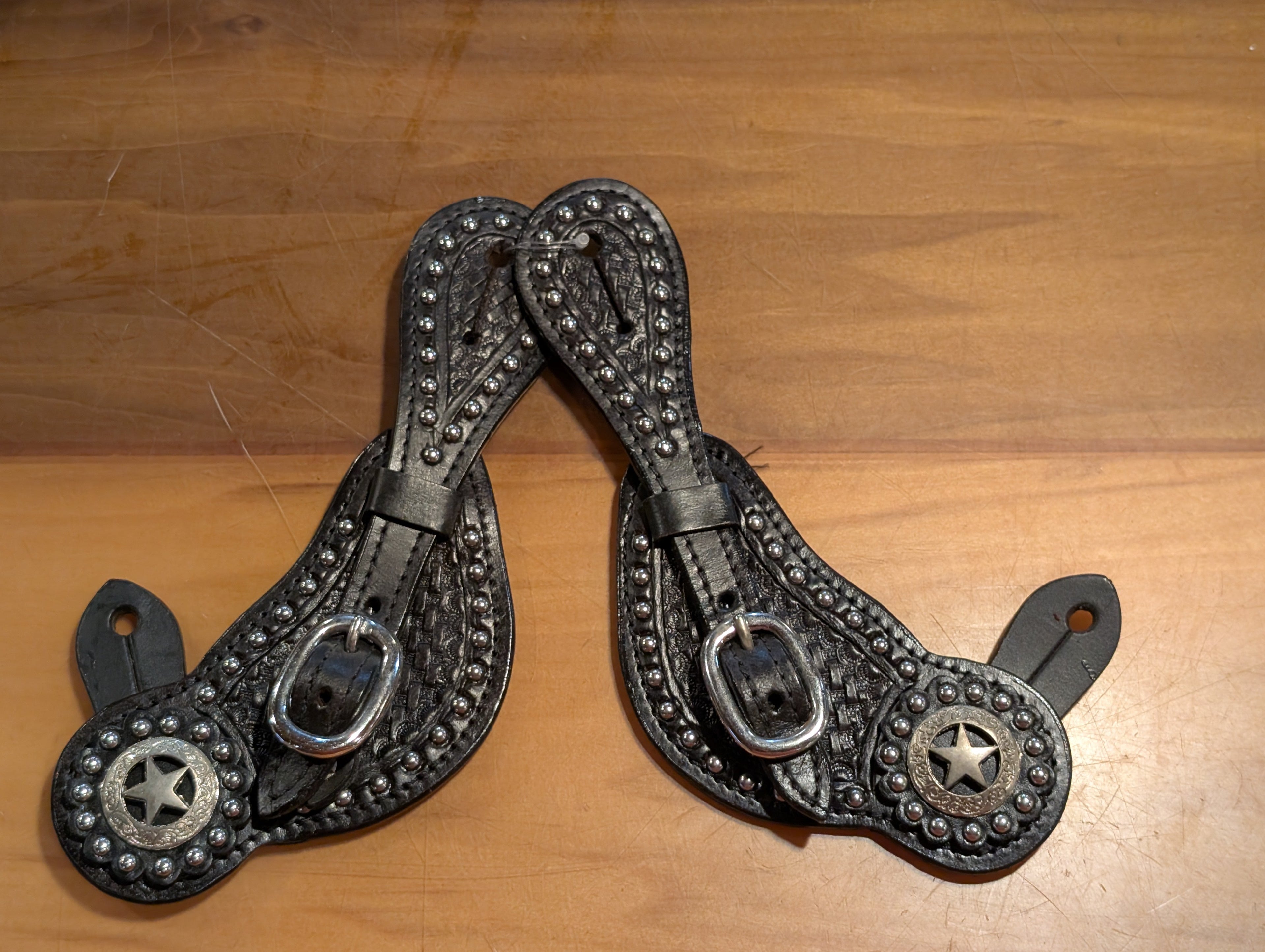 Ladies Black Spur Straps