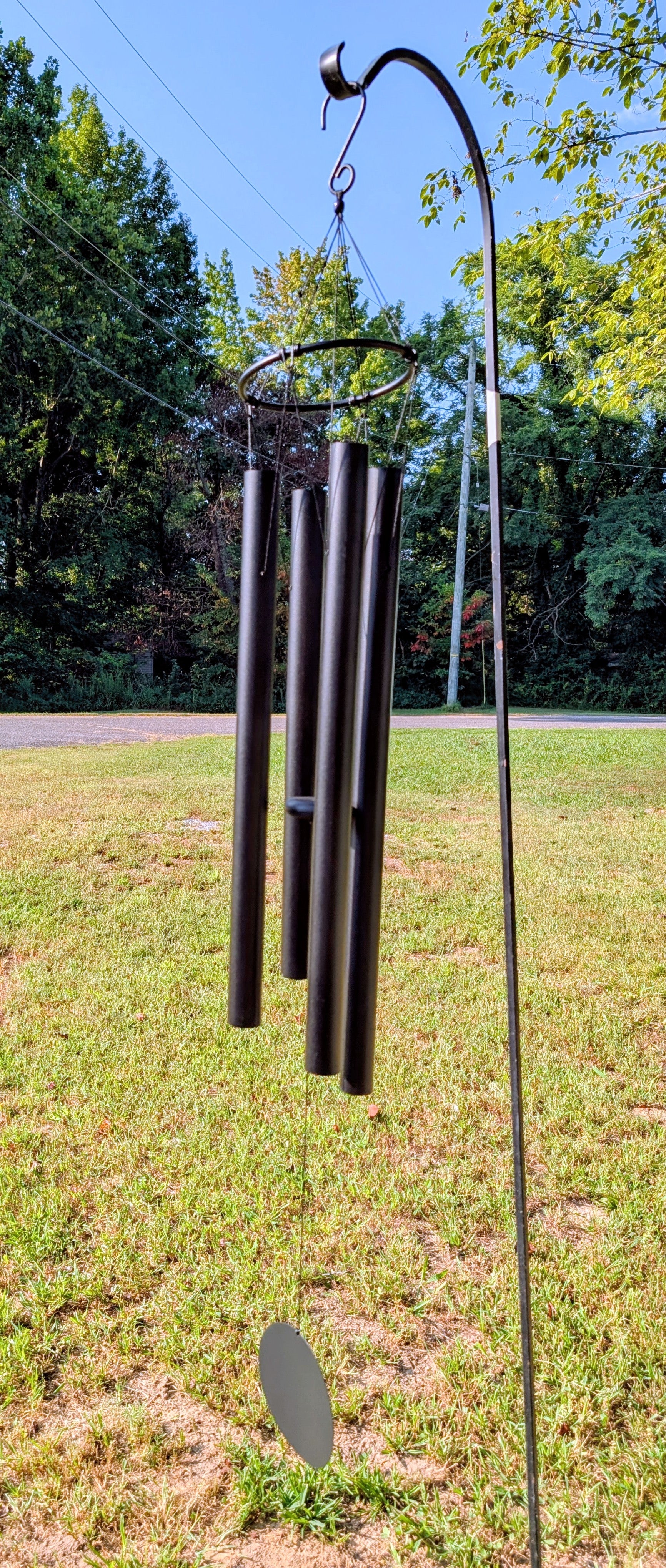 Deep tone black windchime for garden or patio décor