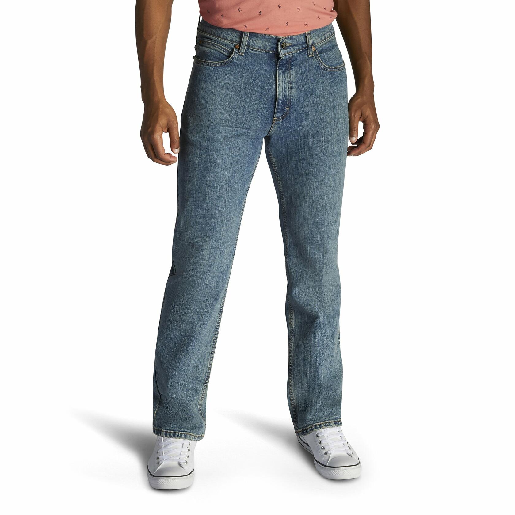 Man wearing Lee Men's Relaxed Fit Straight Leg Jean