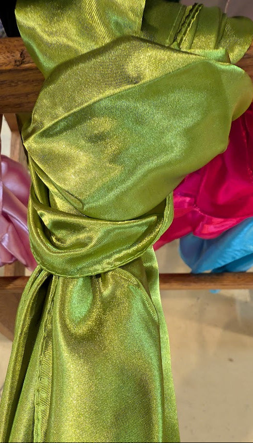 Close up of a Lime Green Scarf/ Wild Rag
