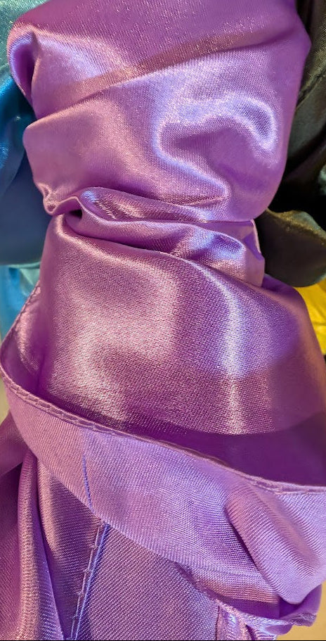 close up of  A Lite Purple Wild Rag/ Scarf