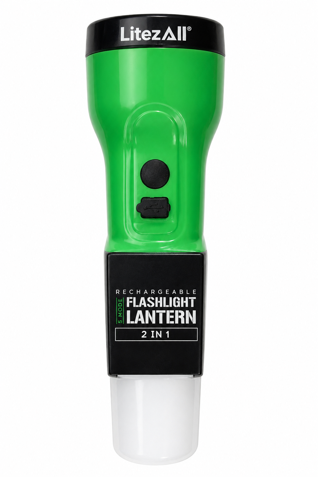 Green flashlight and lantern 'LitezAll' brand