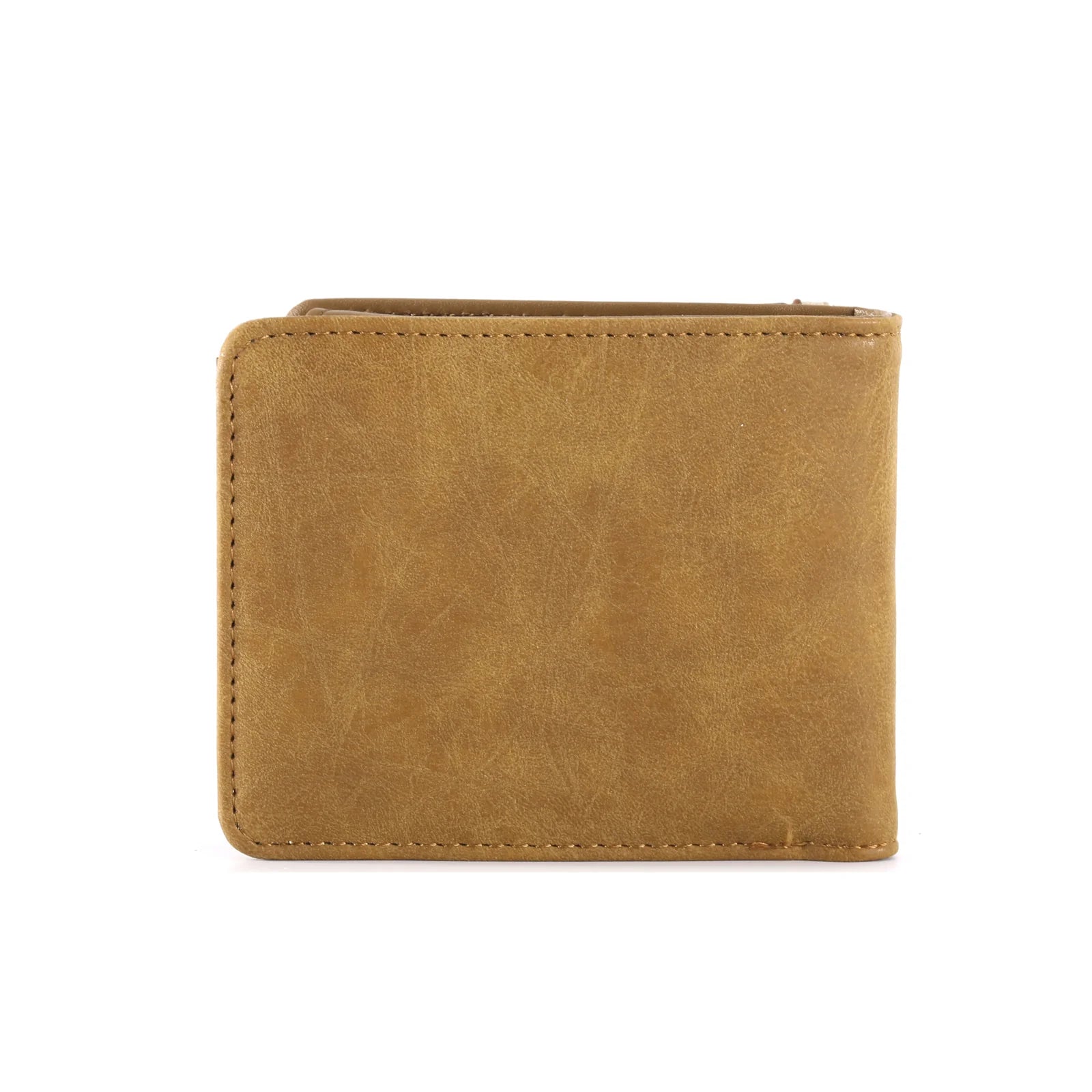 Brown leather wallet on a white background
