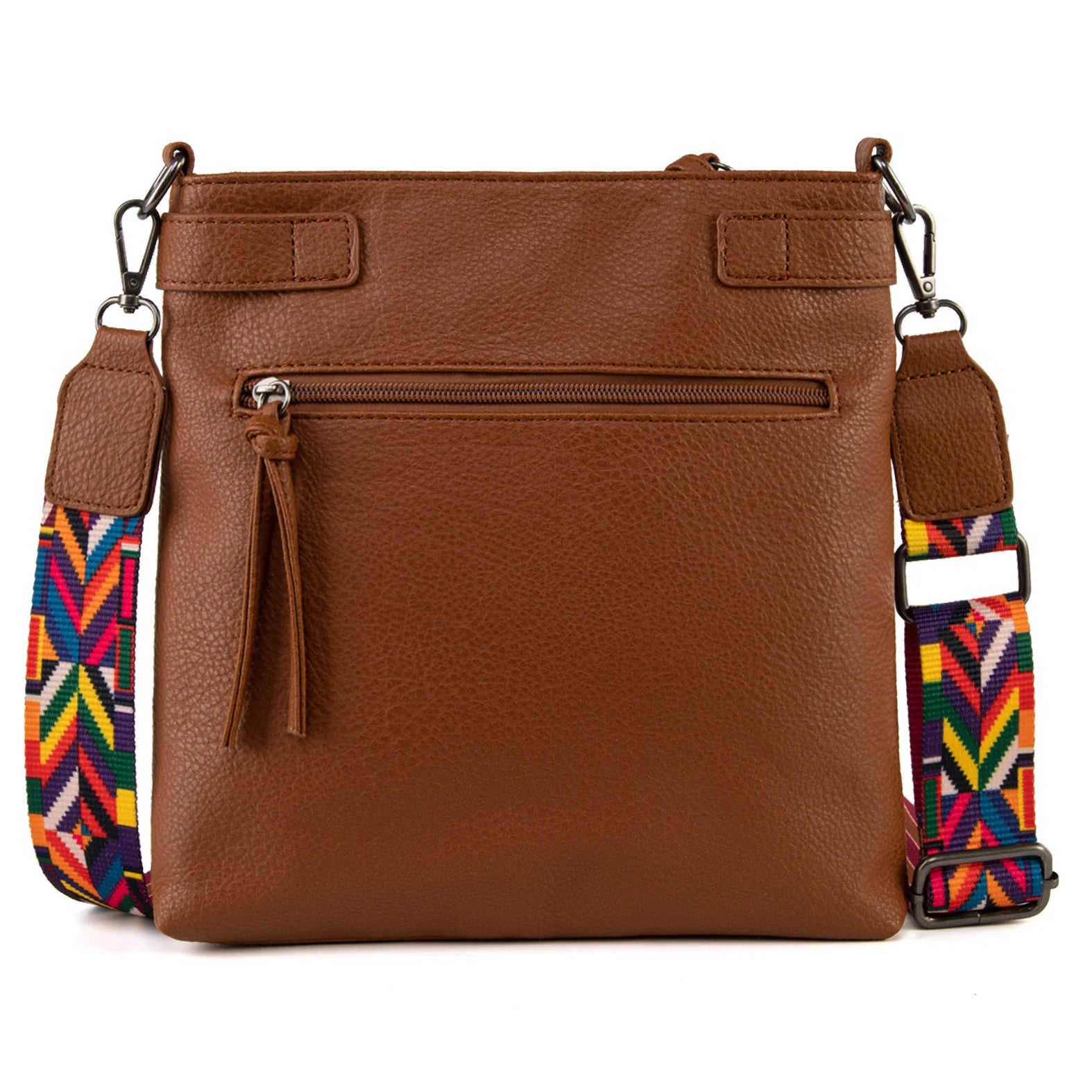 Montana West Multi Pockets Crossbody Bag - Brown