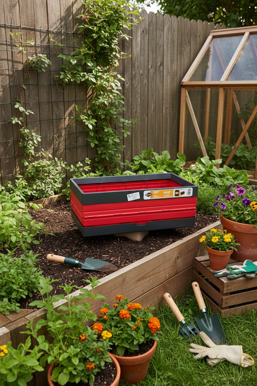 Red and black gardening modular
