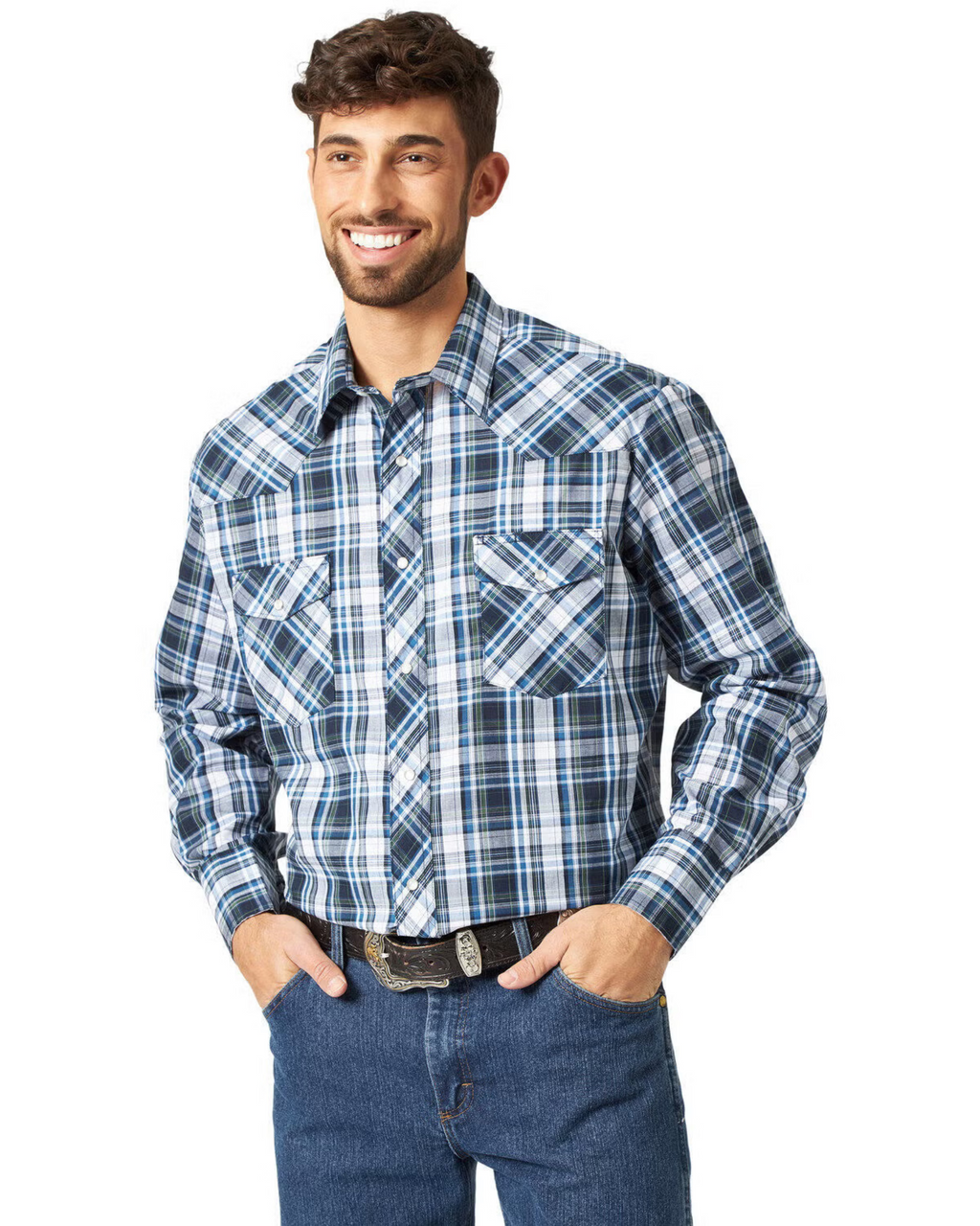 Front view on a man