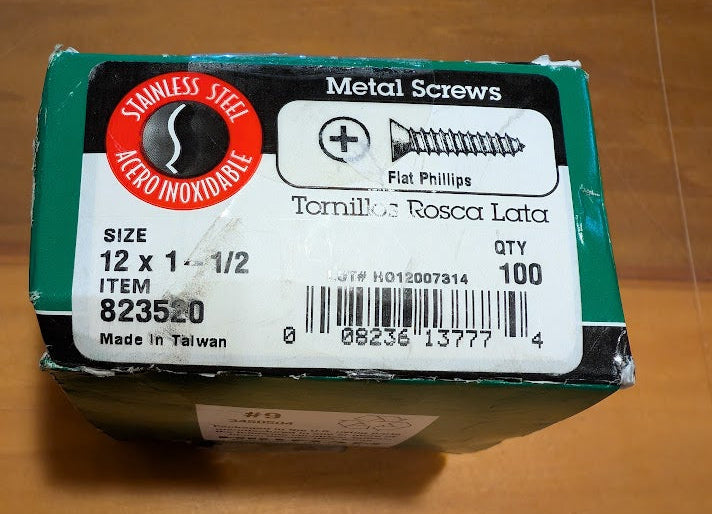 Box stainless Metal Screws 