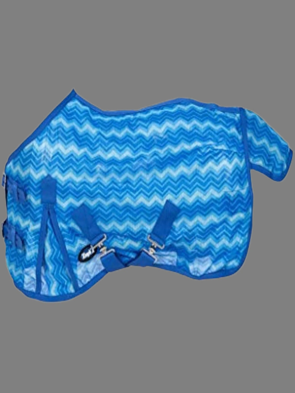 Close-up of stylish chevron ombre mesh fly sheet design with breathable material.
