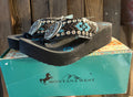 Montana West Cross Turquoise cross beaded Flip flops