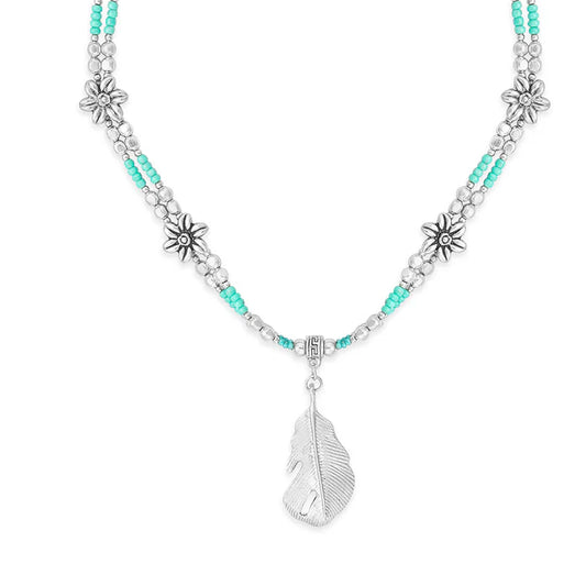 Myra Mesa Feather Pendant Necklace