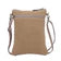 Beige crossbody bag on a white background