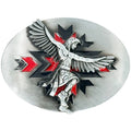 Native American Dancing Chief Belt Buckle with a white background