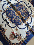 Navy scarf/wild rag with bows & wagon