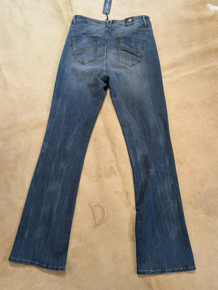 Nine Planet Dark Stone Skinny Jeans – Distressed Stretch Denim