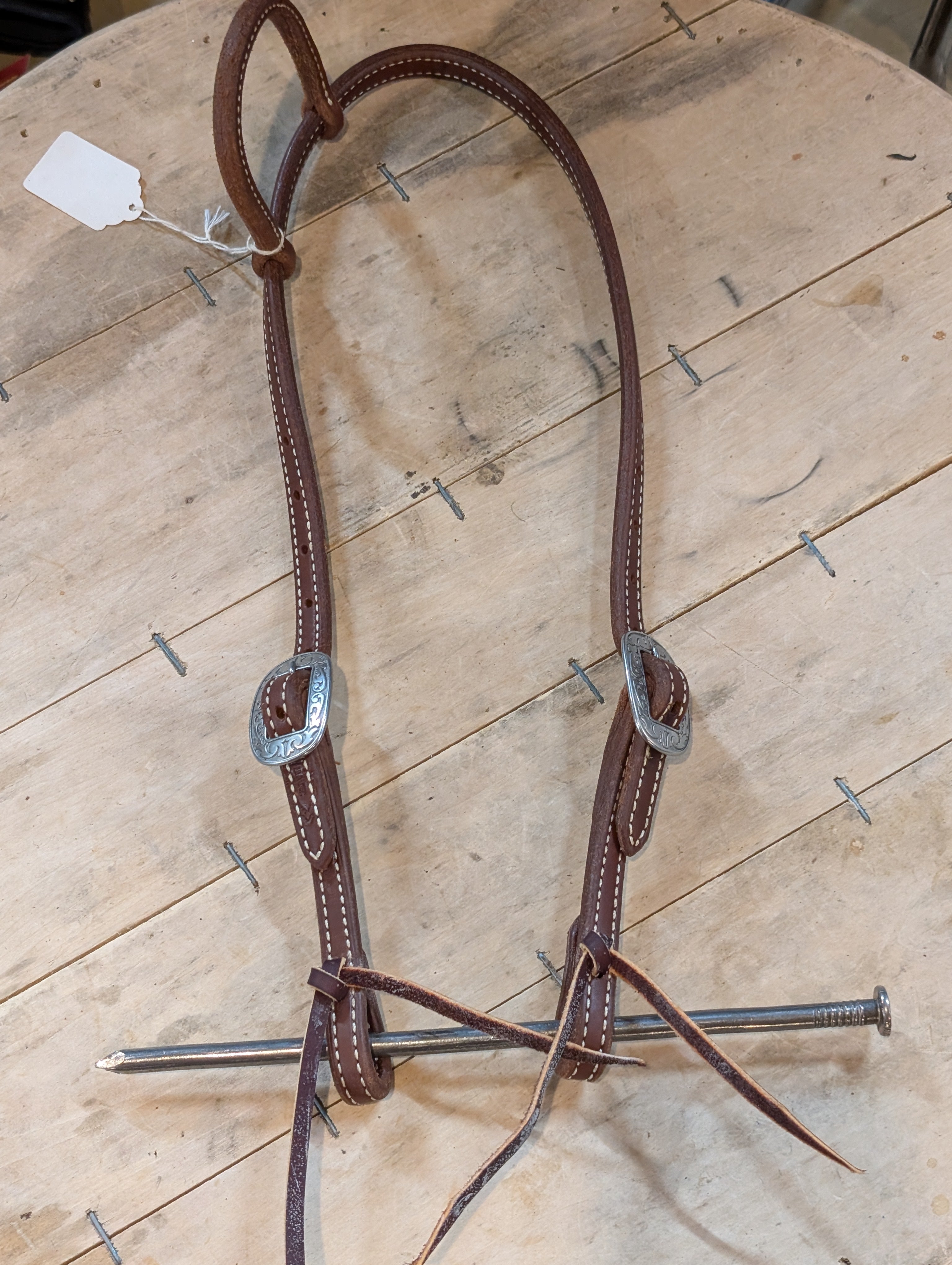 Leather Sliding one ear headstall