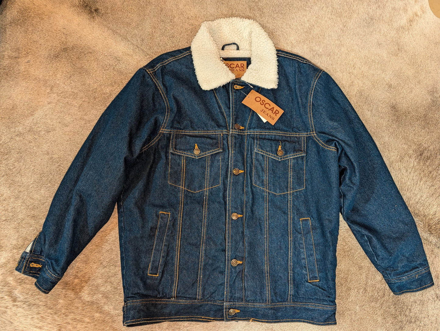 Oscar Jeans Men's Sherpa Lined Denim Jacket