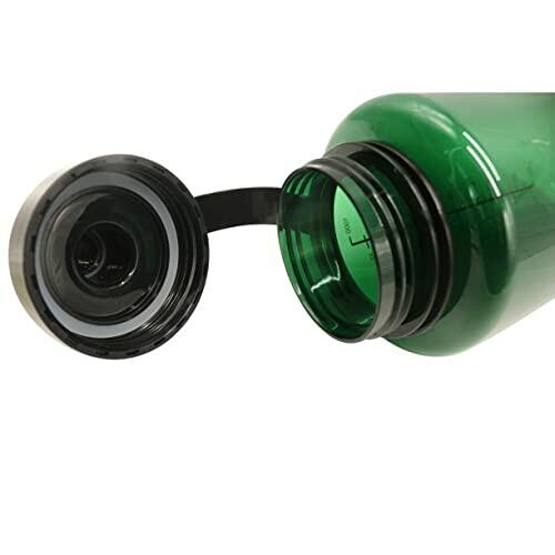 Water bottle nestled in backpack side pocket during a forest hike.