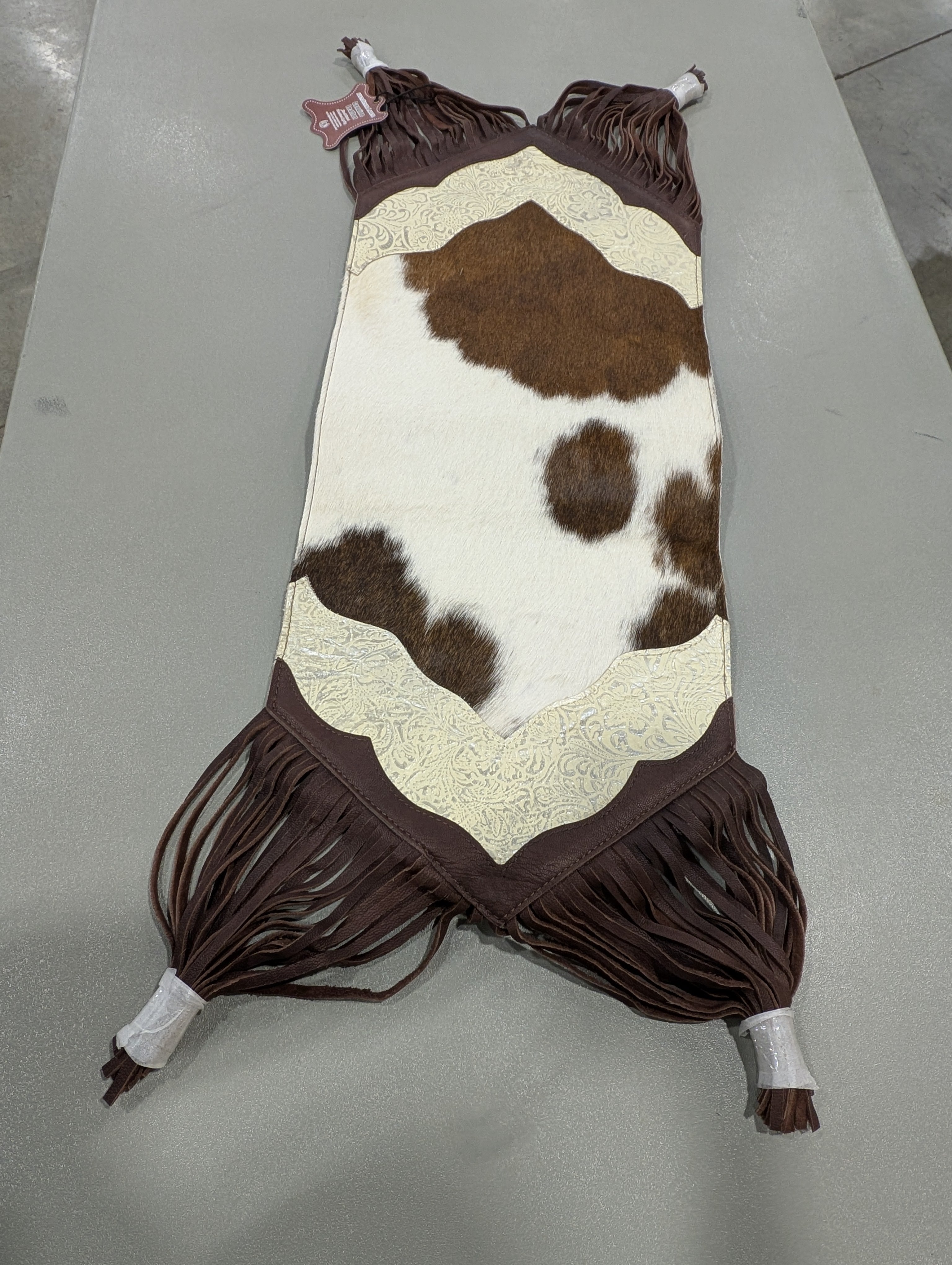Mini Cowhide Fringe Table Runner