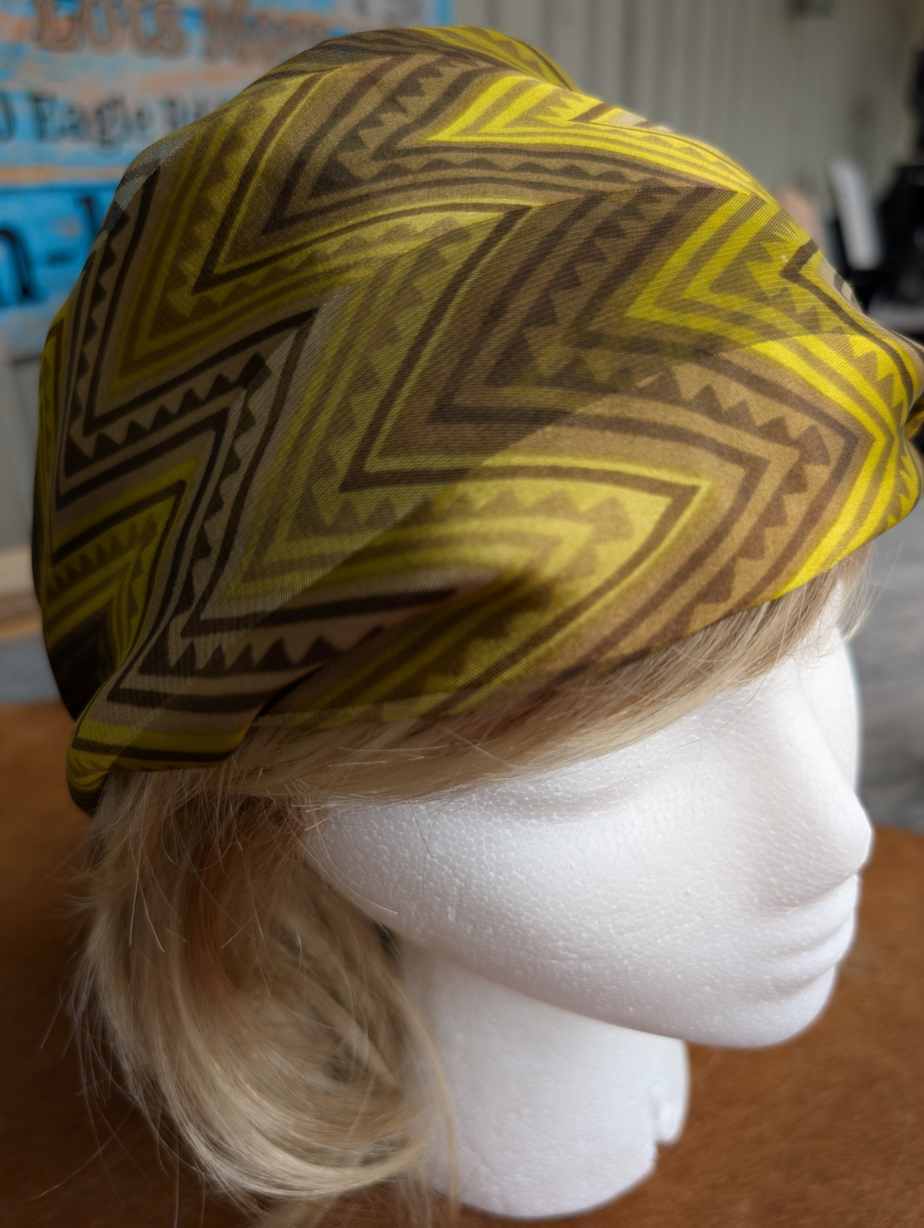 "Western-inspired soft scarf perfect for hair or neck accessory"