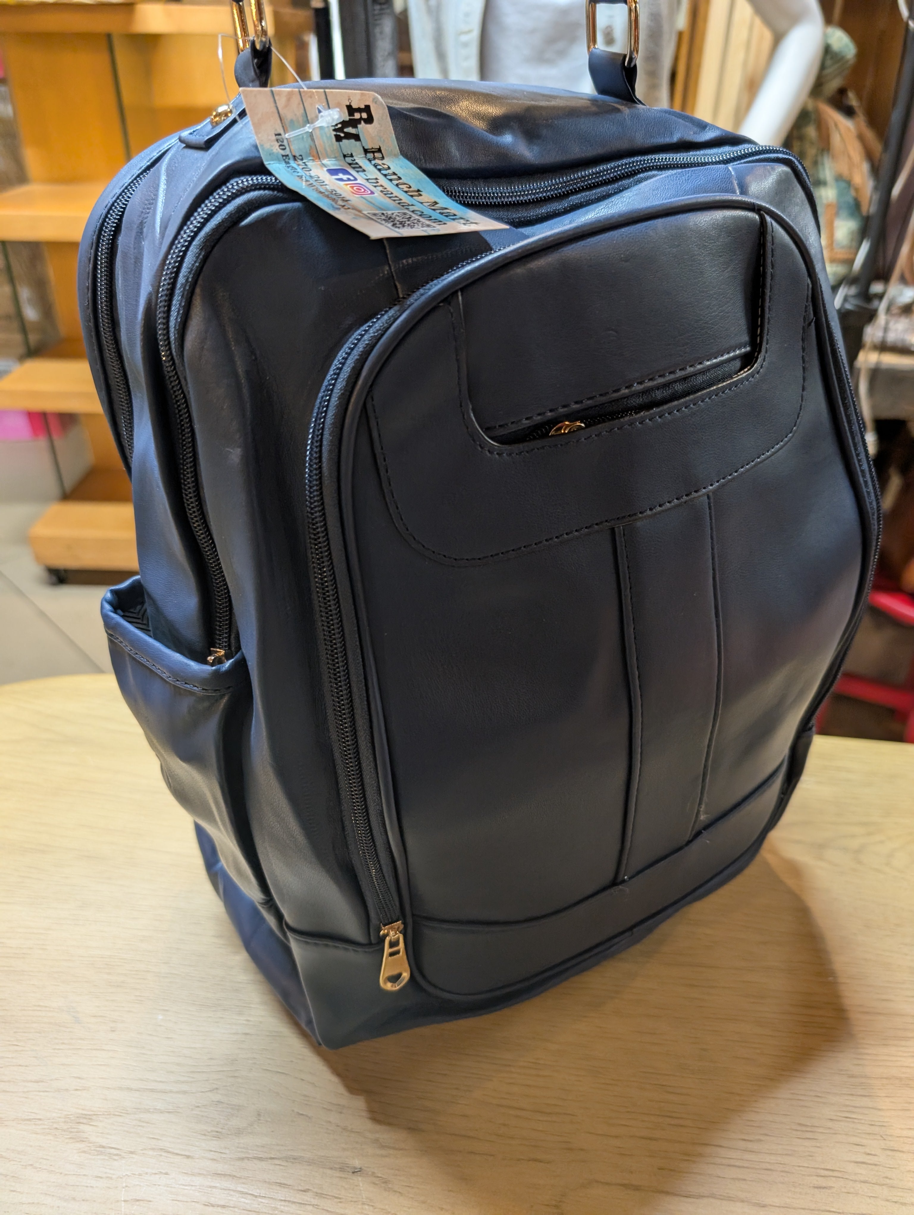 Montana West Frontier Carry-All Backpack – PVC Leather, Water-Resistant, Western Charm