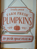 Farm Fresh Pumpkins Metal sign