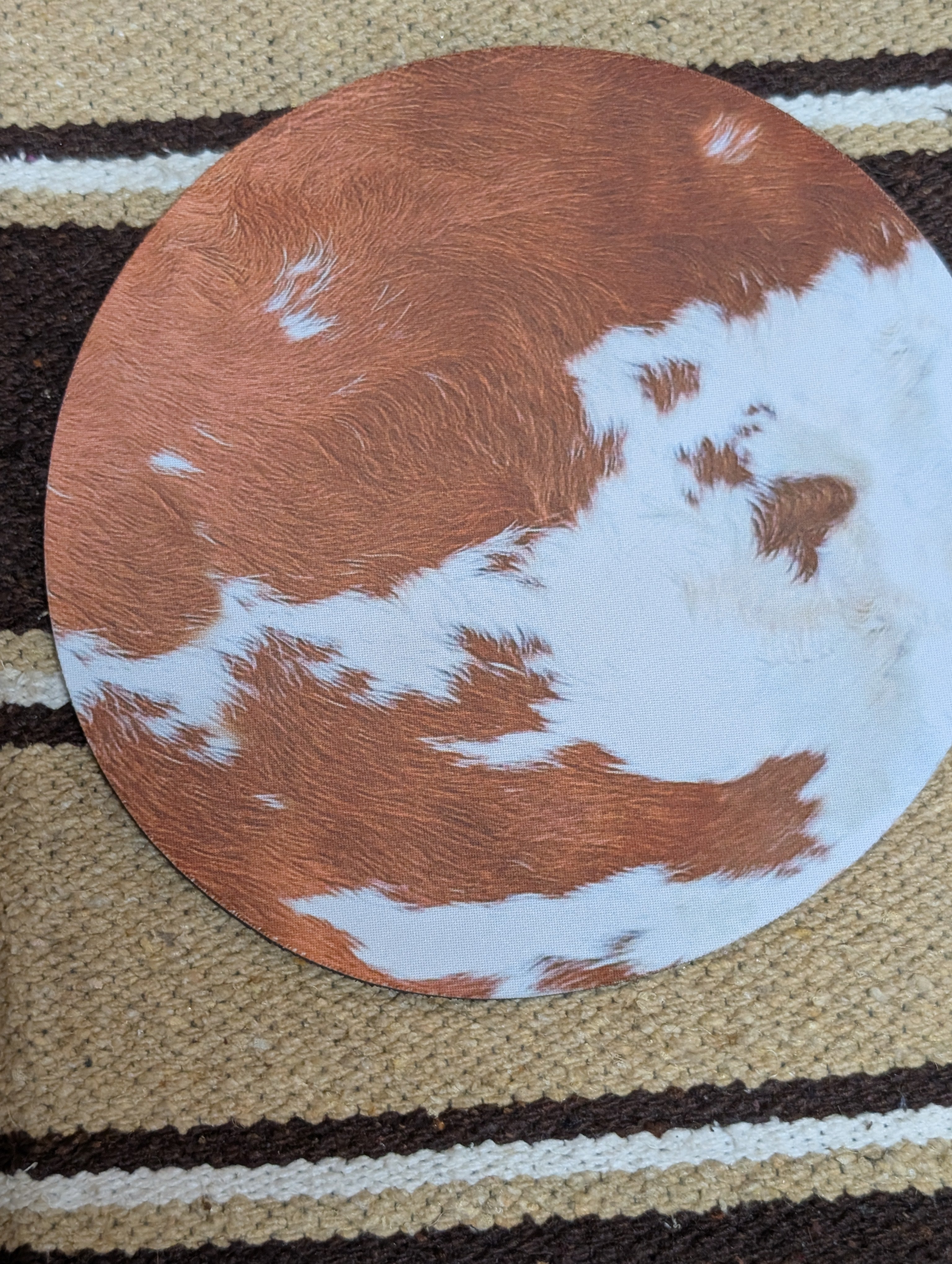 Round Western Style Mouse Pad – Rustic Office & Gift Accessory