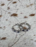 Crystal Accent Hoop Earrings – Available in 3 Colors, Limited Stock