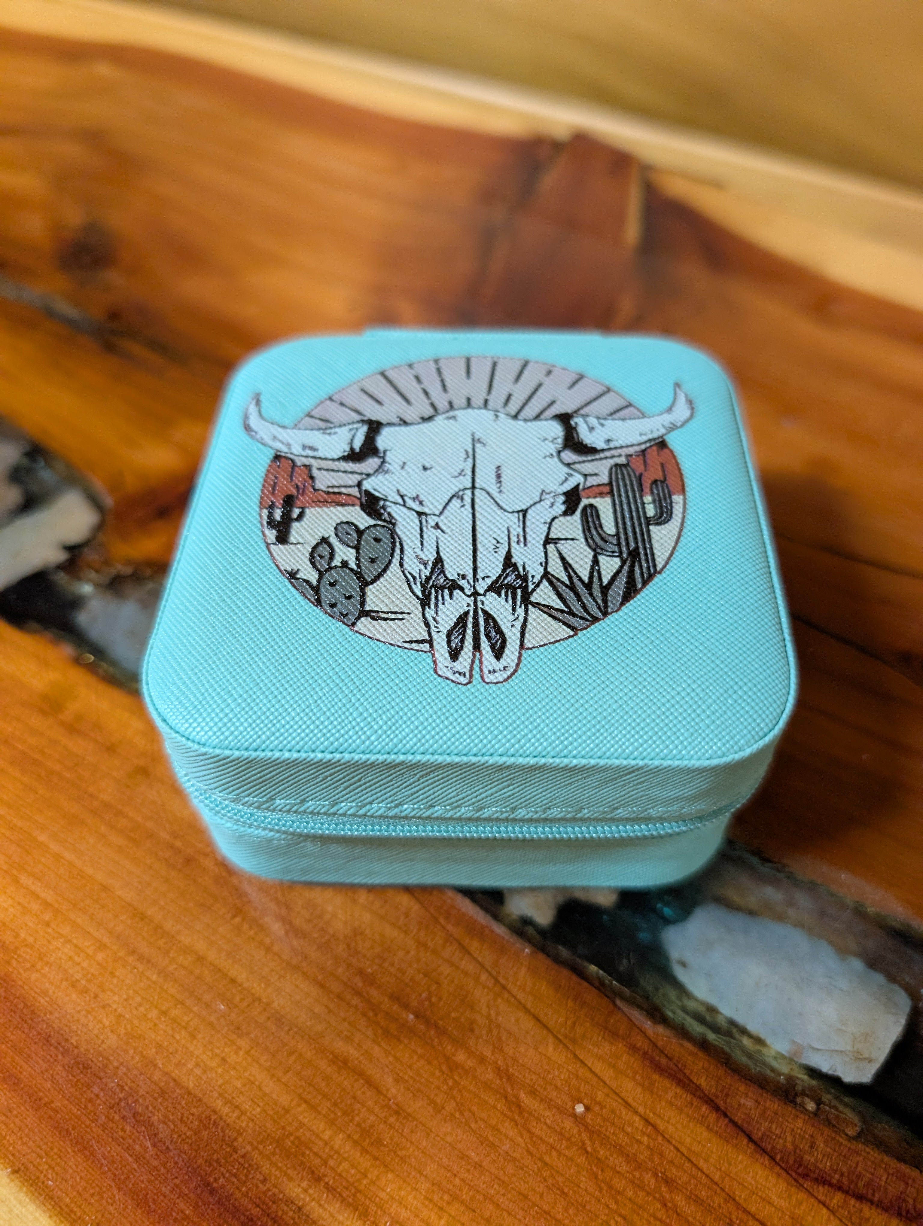 Western 4x4 Jewelry Travel Case – Bull Skull & Cowboy Hat Designs