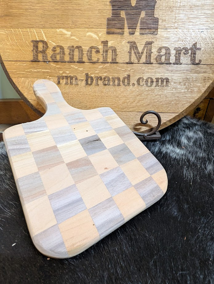 Handcrafted Walnut Checkered Cutting Board – 11.5" Long, 2 Width Options | Custom Engraving Available