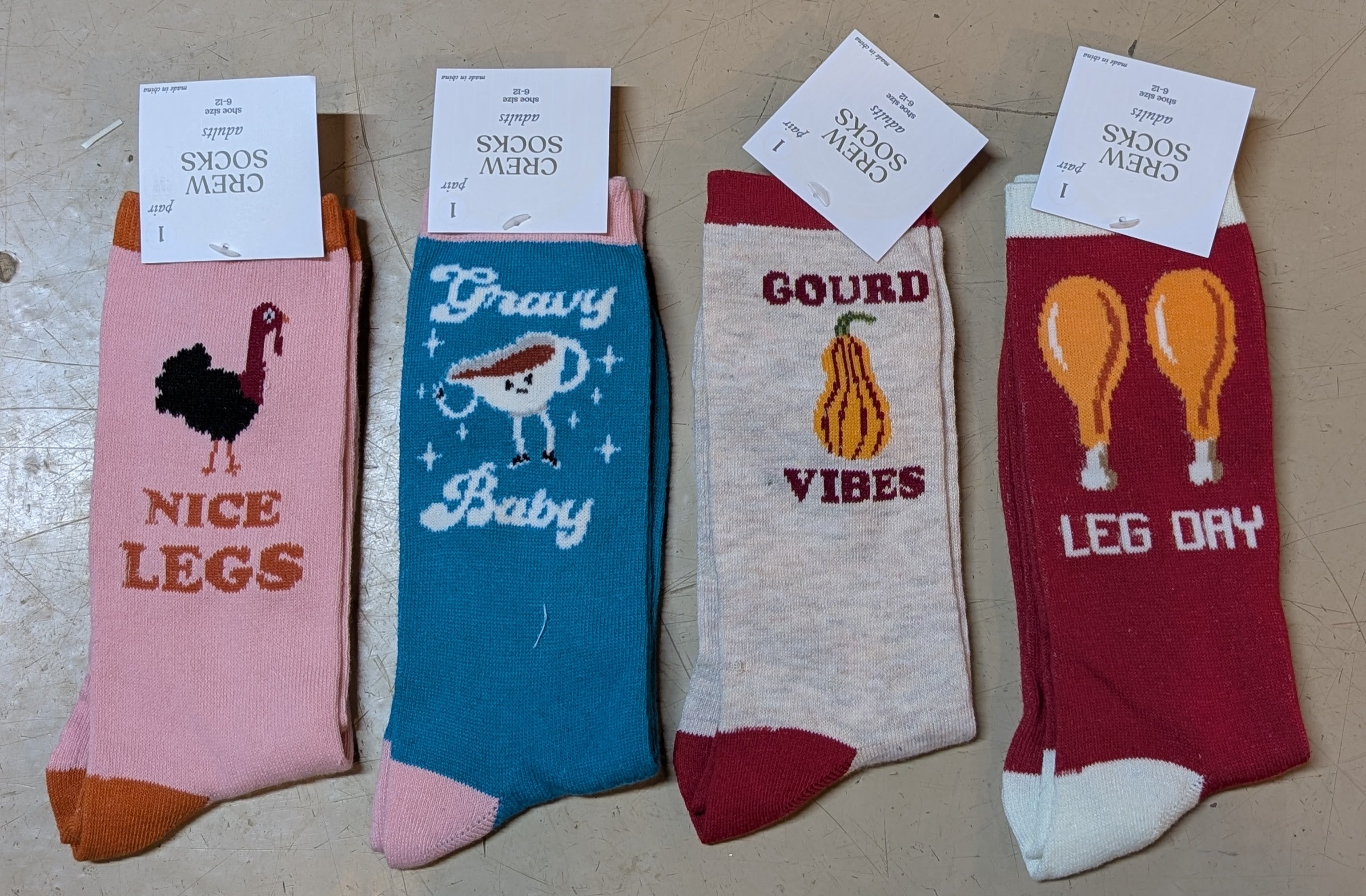 Thanksgiving Crew Socks