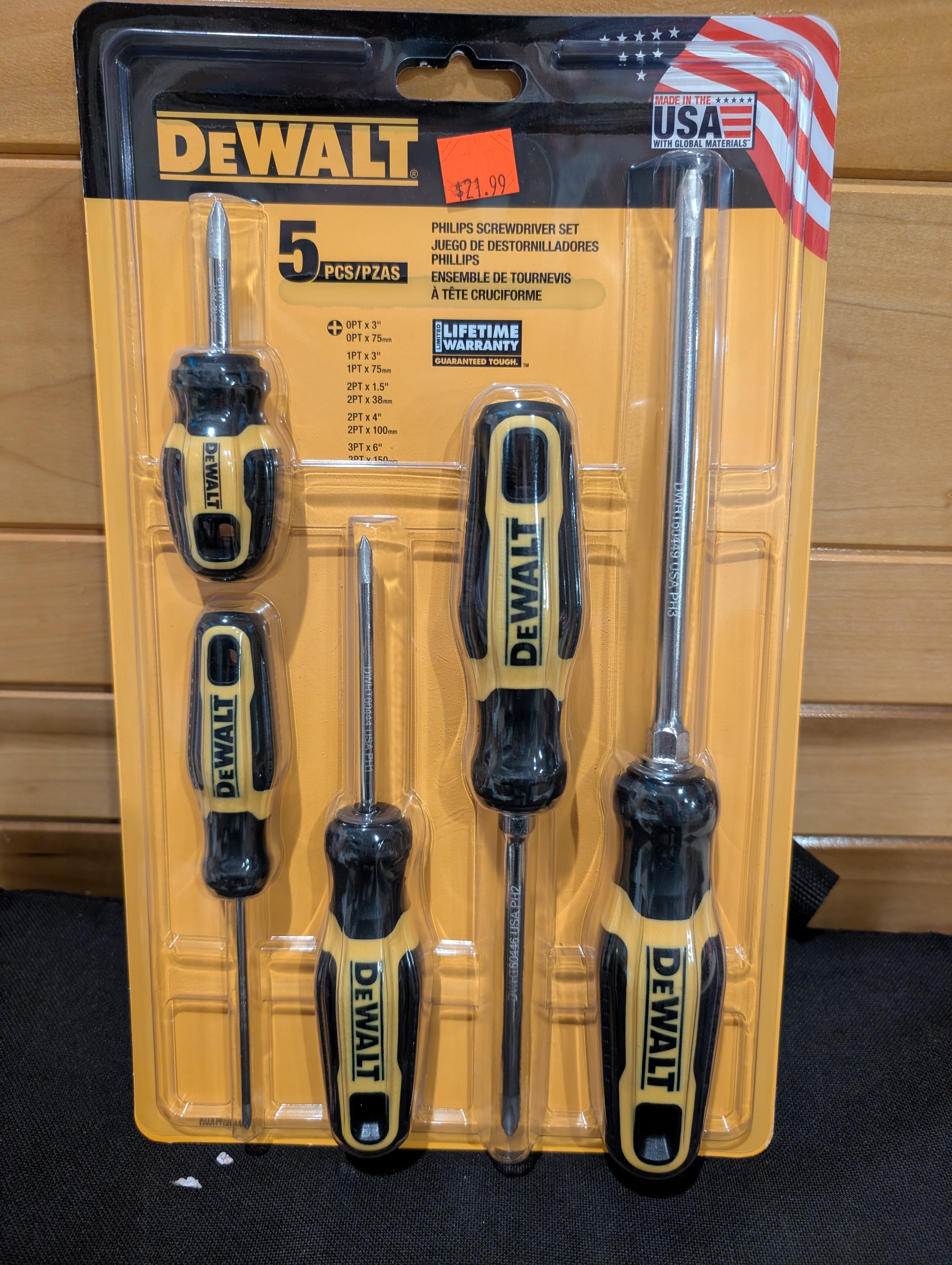 Dewalt 5 Piece Phillips Screwdriver Set