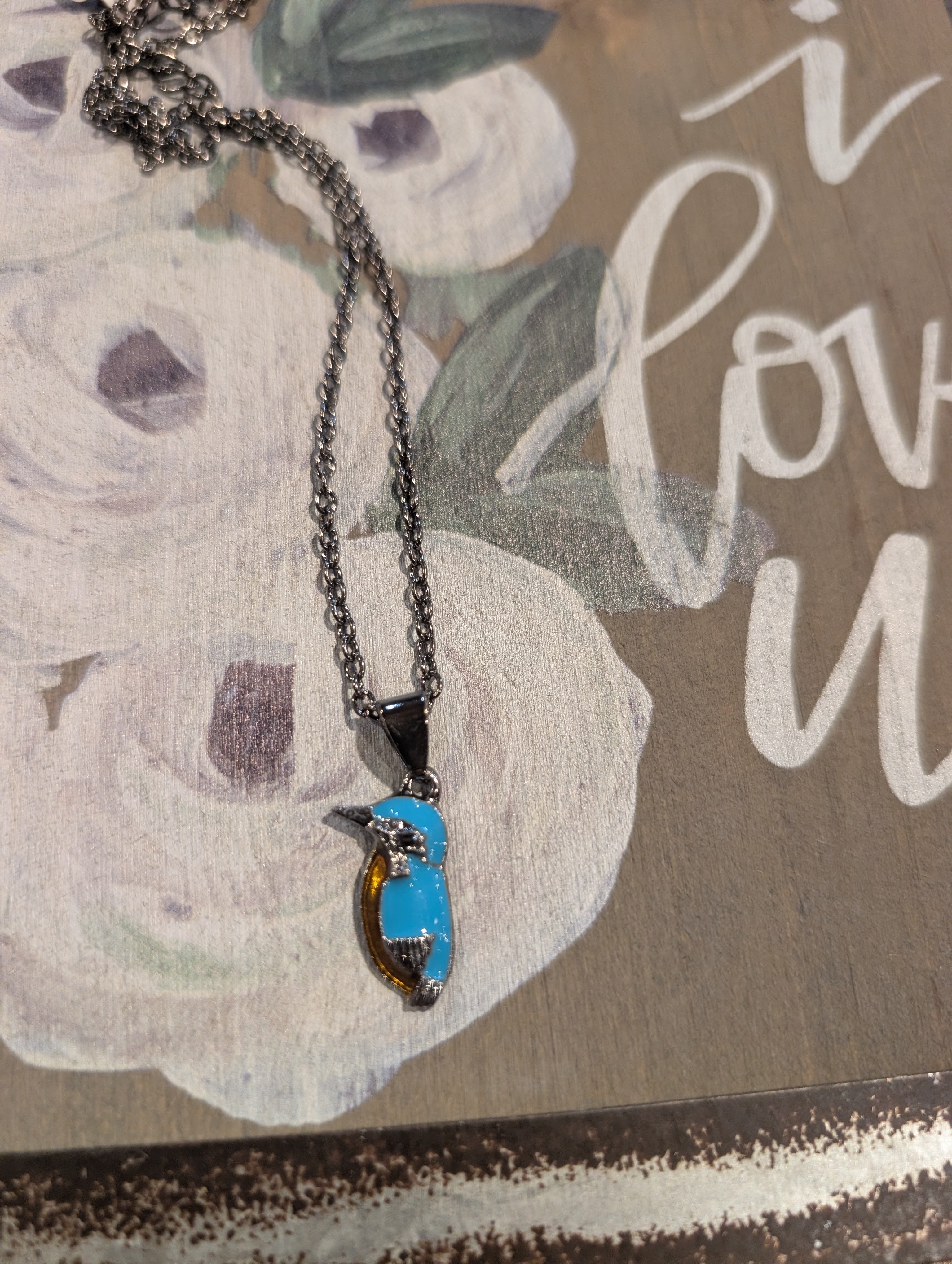 Turquoise Bluebird Pendant Necklace – Sweet & Simple Western Charm