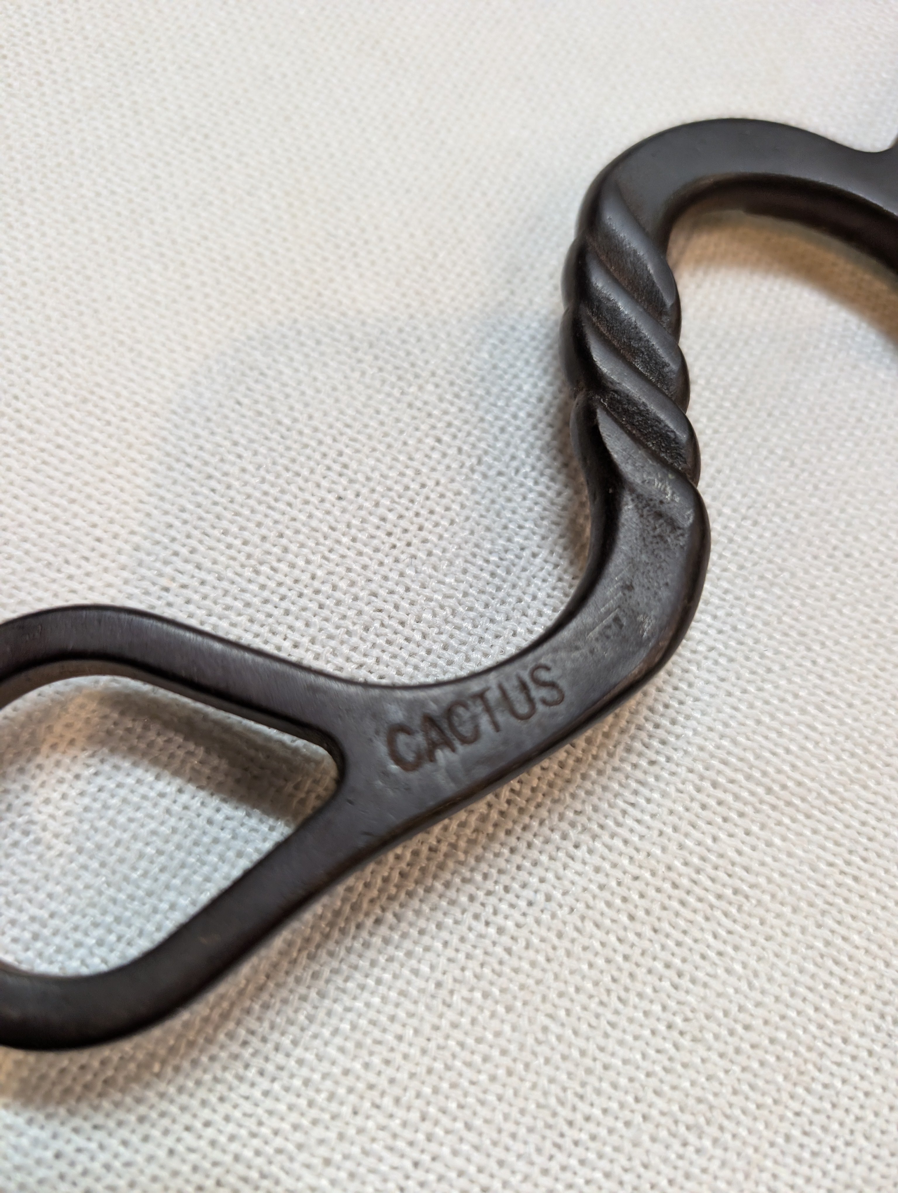 Metal Bit with Cactus stamped on it