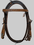 Brown Leather Headstall & Rein Set