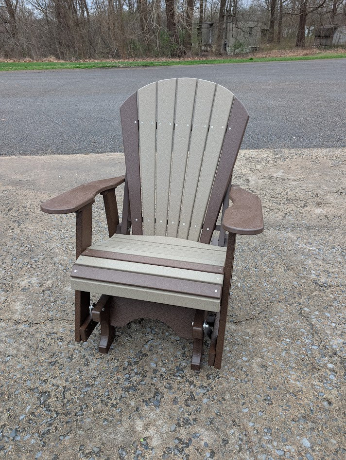 2ft Poly Glider Brown & Weather wood