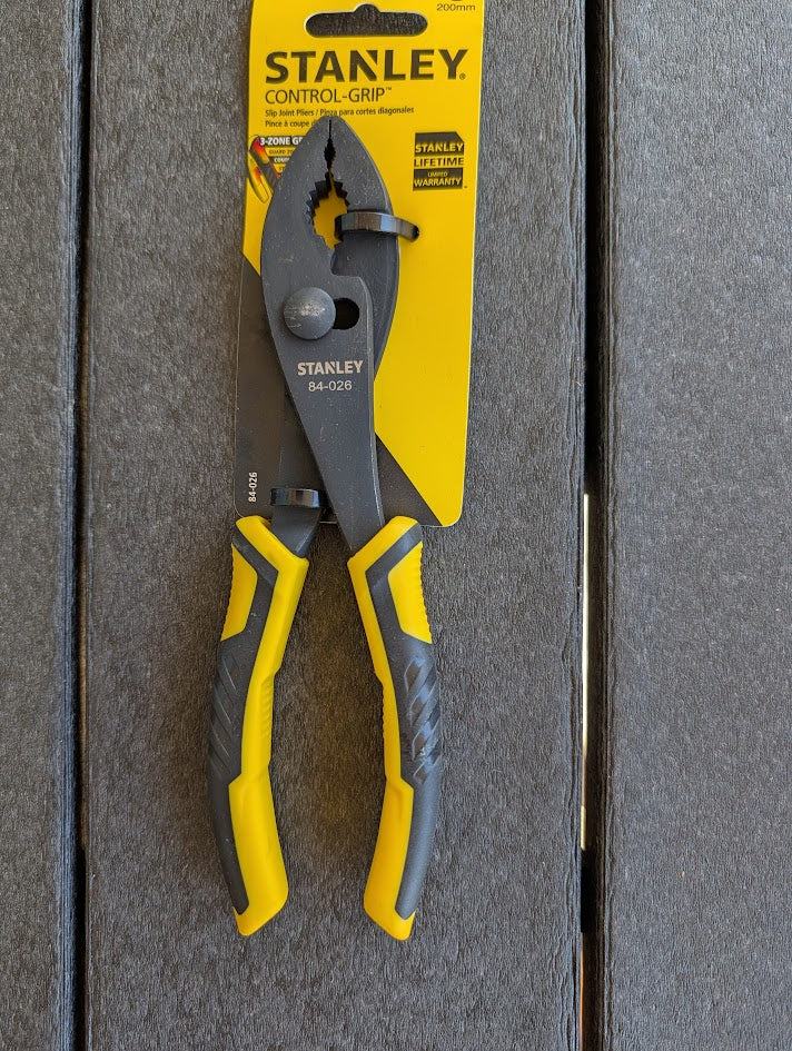 Stanley 8-Inch Slip Joint Pliers – Adjustable Multi-Purpose Hand Tool