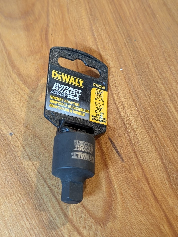 DEWALT 1/2 Inch Square Anvil to 3/8 Inch Square Anvil Socket Adapter