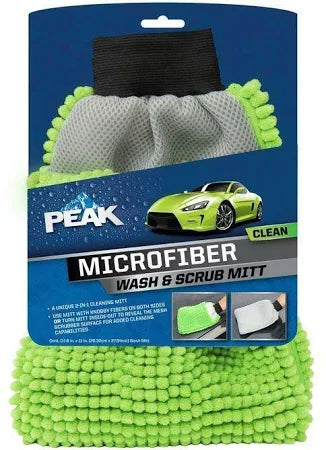 Peak Microfiber Wash & Scrub Mitt