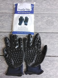 Black pet grooming gloves