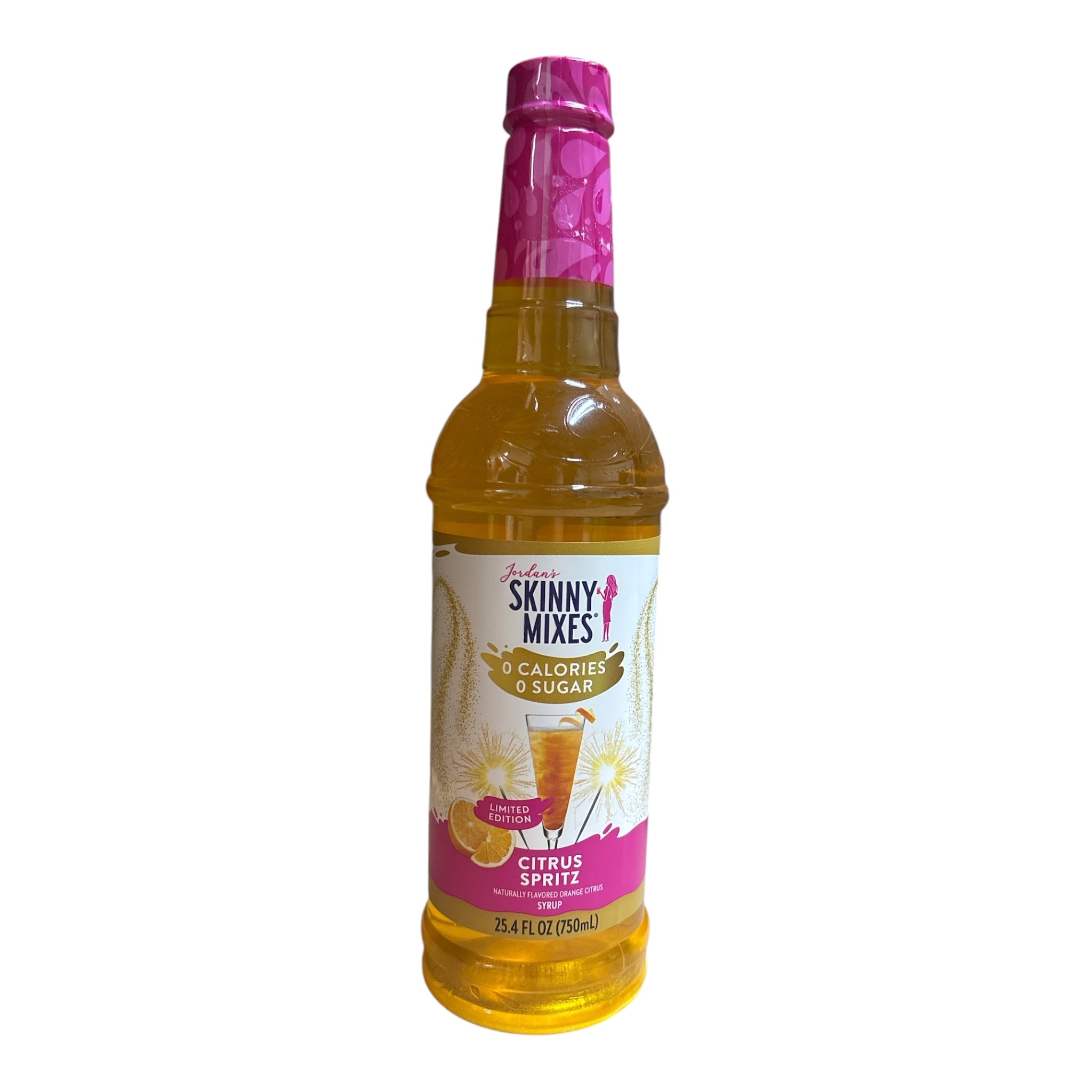 A bottle of Jordan's Skinny Mix Citrus Spritz Syrup 750ml