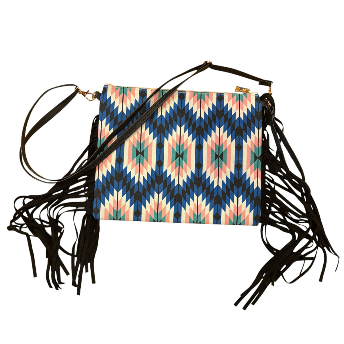 Blue and Pink L.I.B New York Clutch
