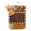 Front view of crossbody or saddle bag