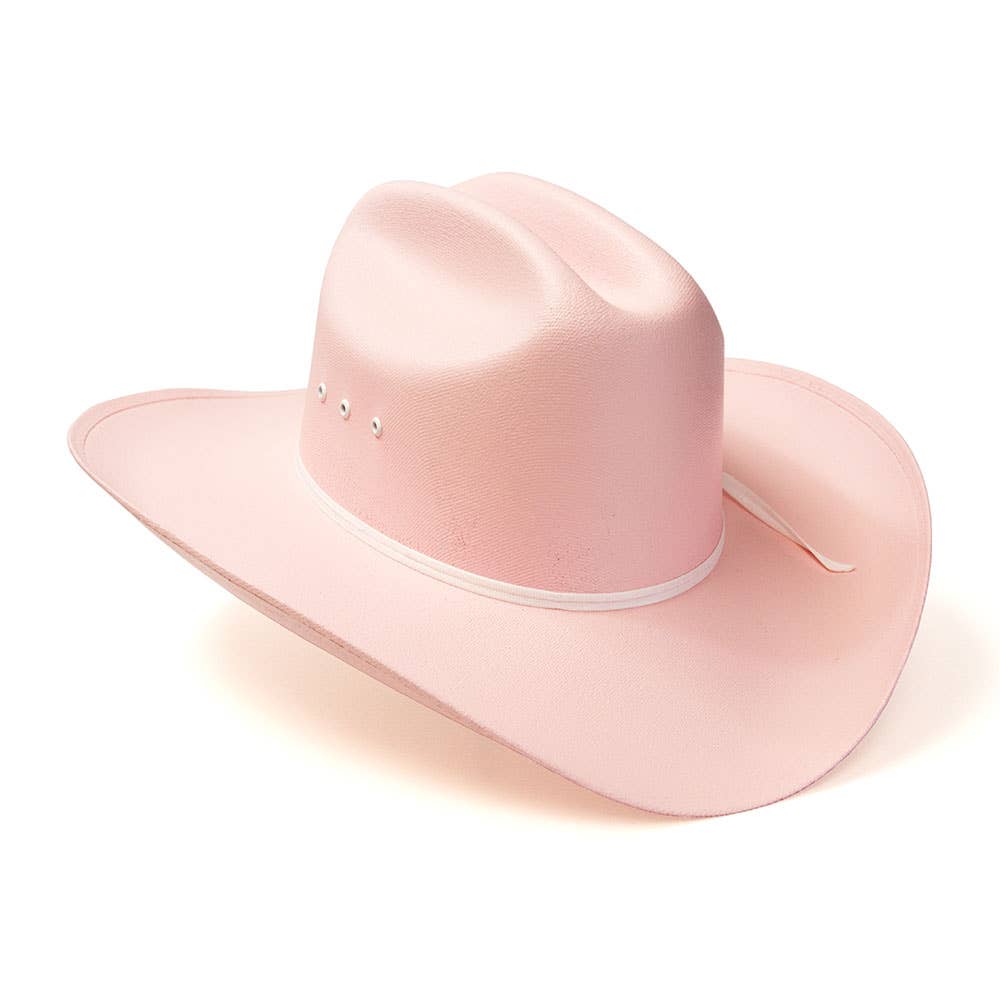 Pink cowboy hat on a white background