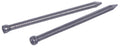 A pair of finish nails with polished finish, typically used in woodworking or carpentry.