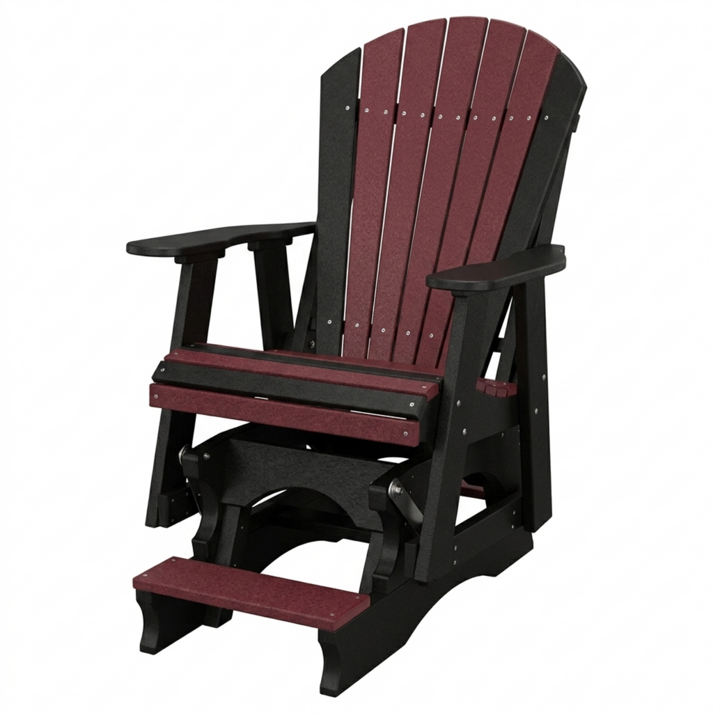 Poly Balcony Glider in Back and Cherry color.