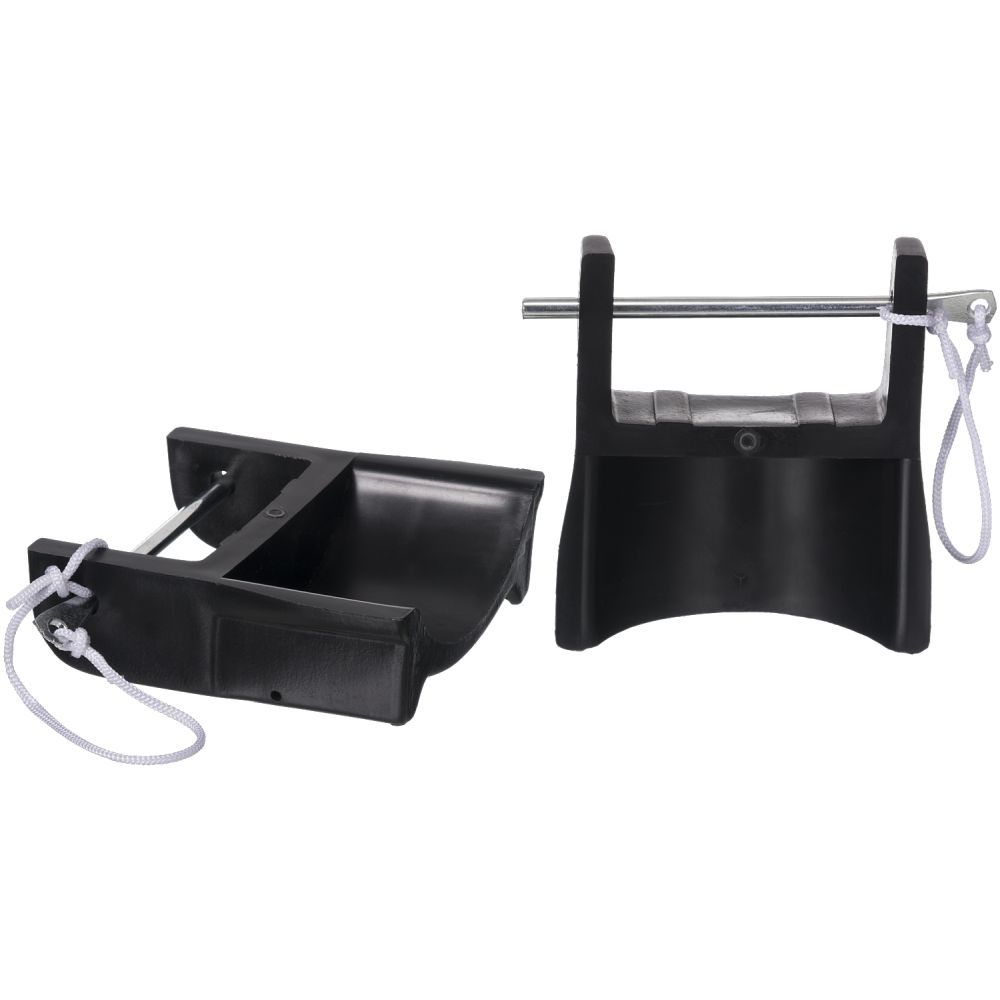 Pair of black poly jump cups with pin