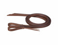 Brown leather strap on a white background