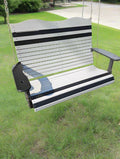 White and black striped Swing up-close 