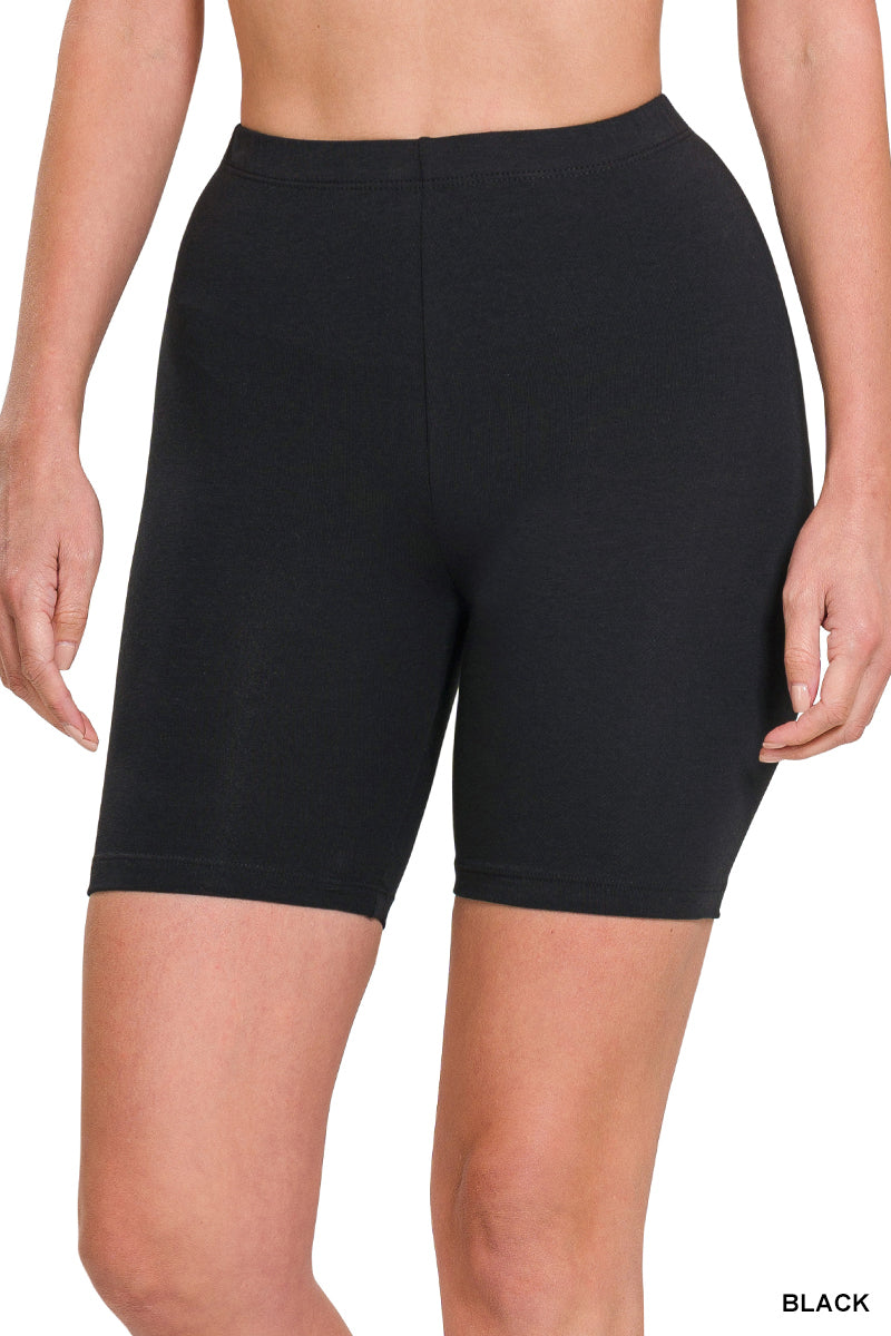 Premium cotton biker shorts